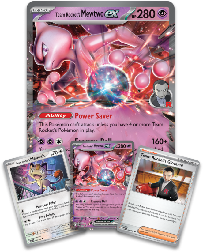 Pokémon TCG: Team Rocket's Mewtwo ex Box - Varianta: Standardní balení