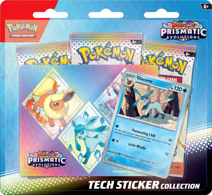 Pokémon Prismatic Evolutions - Tech Sticker Collection