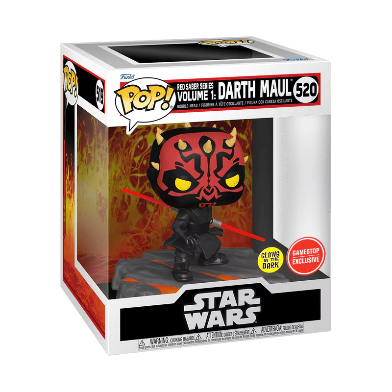 Funko POP! DELUXE Red Saber Series V1: DARTH MAUL (Glow In The Dark)
