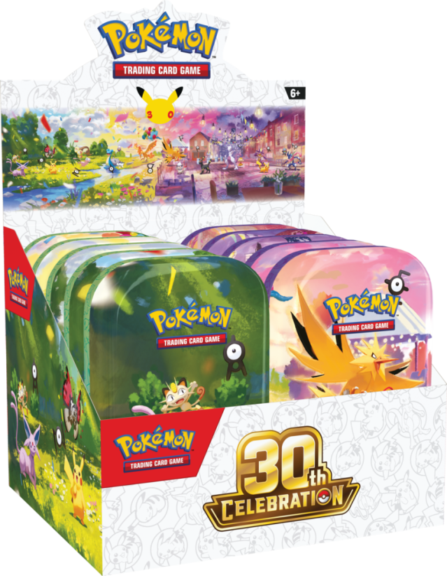 Pokémon TCG: 30th Celebration Mini Tin display