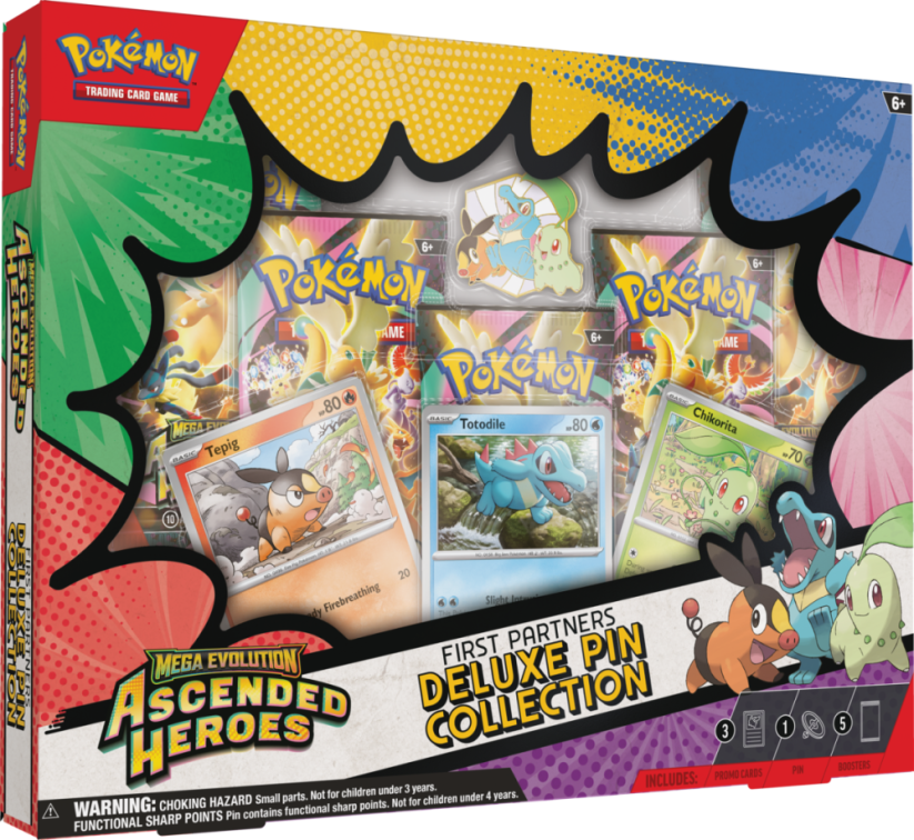 Pokémon TCG: Ascended Heroes - First Partner Deluxe Pin Collection - Varianta: Sealed case (6x)